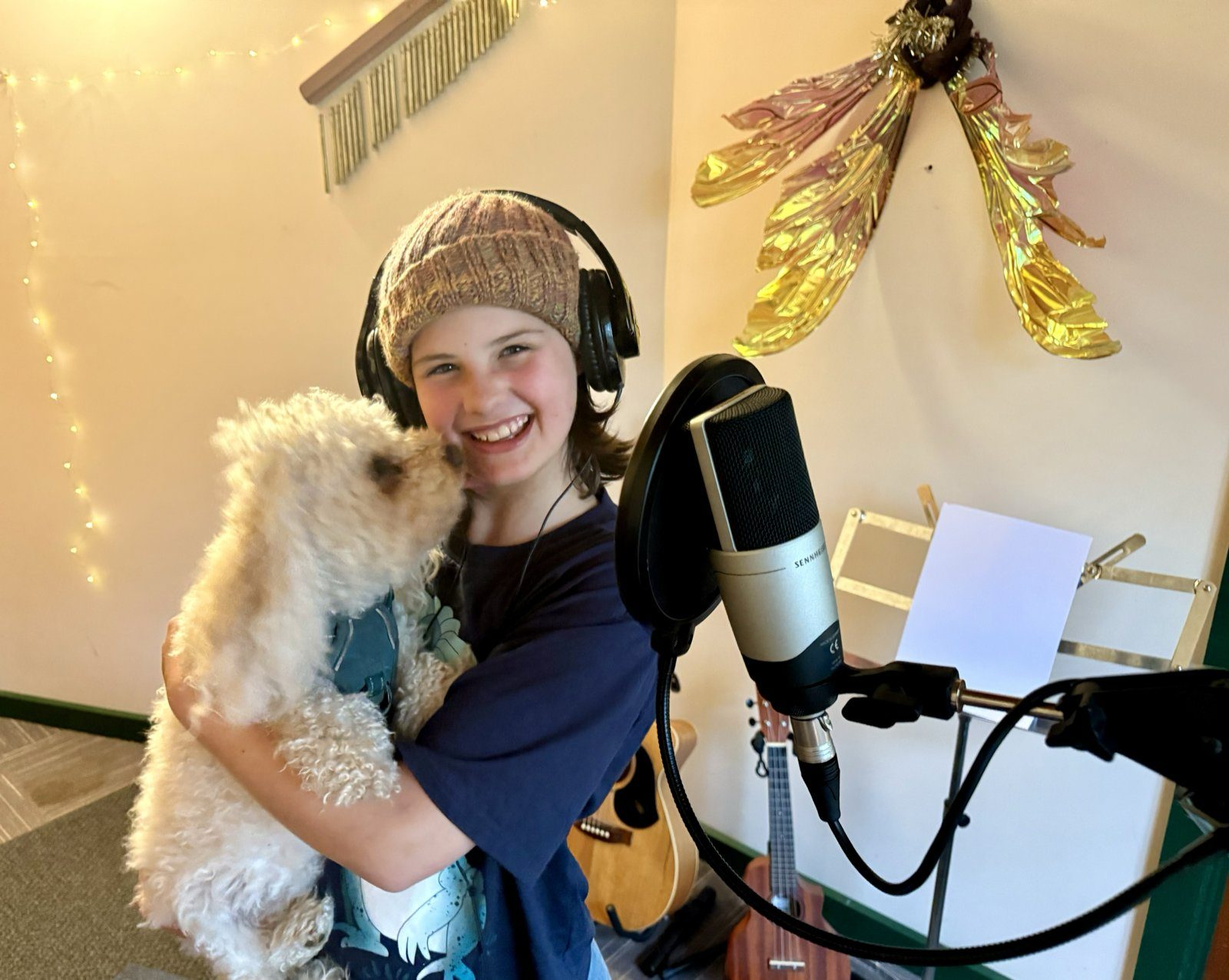 Girls recording in the studio