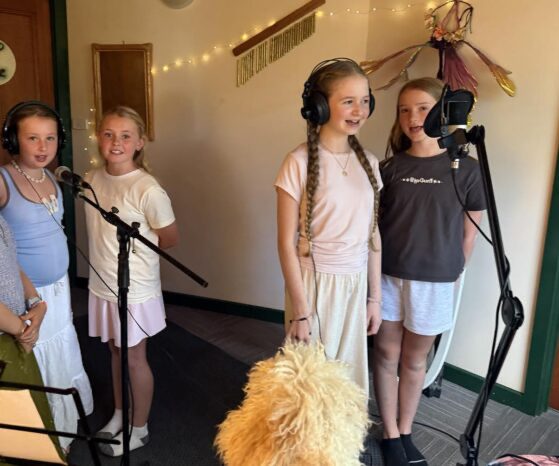 SSC girls recording Songs for the Inner Child