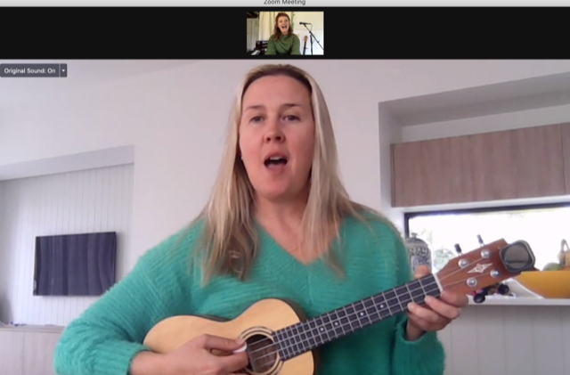 Lesson with Melody in her studio